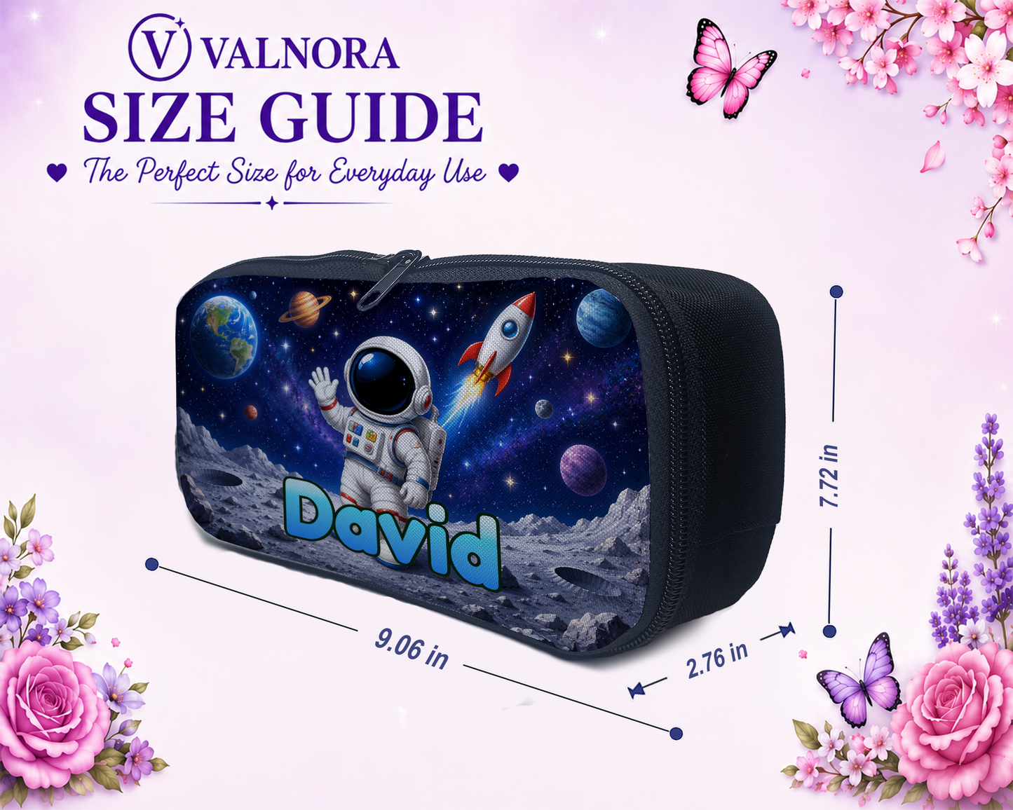 Personalized Space Pencil Case | Custom School Pencil Pouch