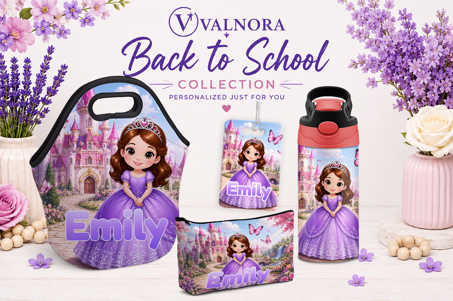 Princess Back to School Bundle | 4-Piece Personalized School Set