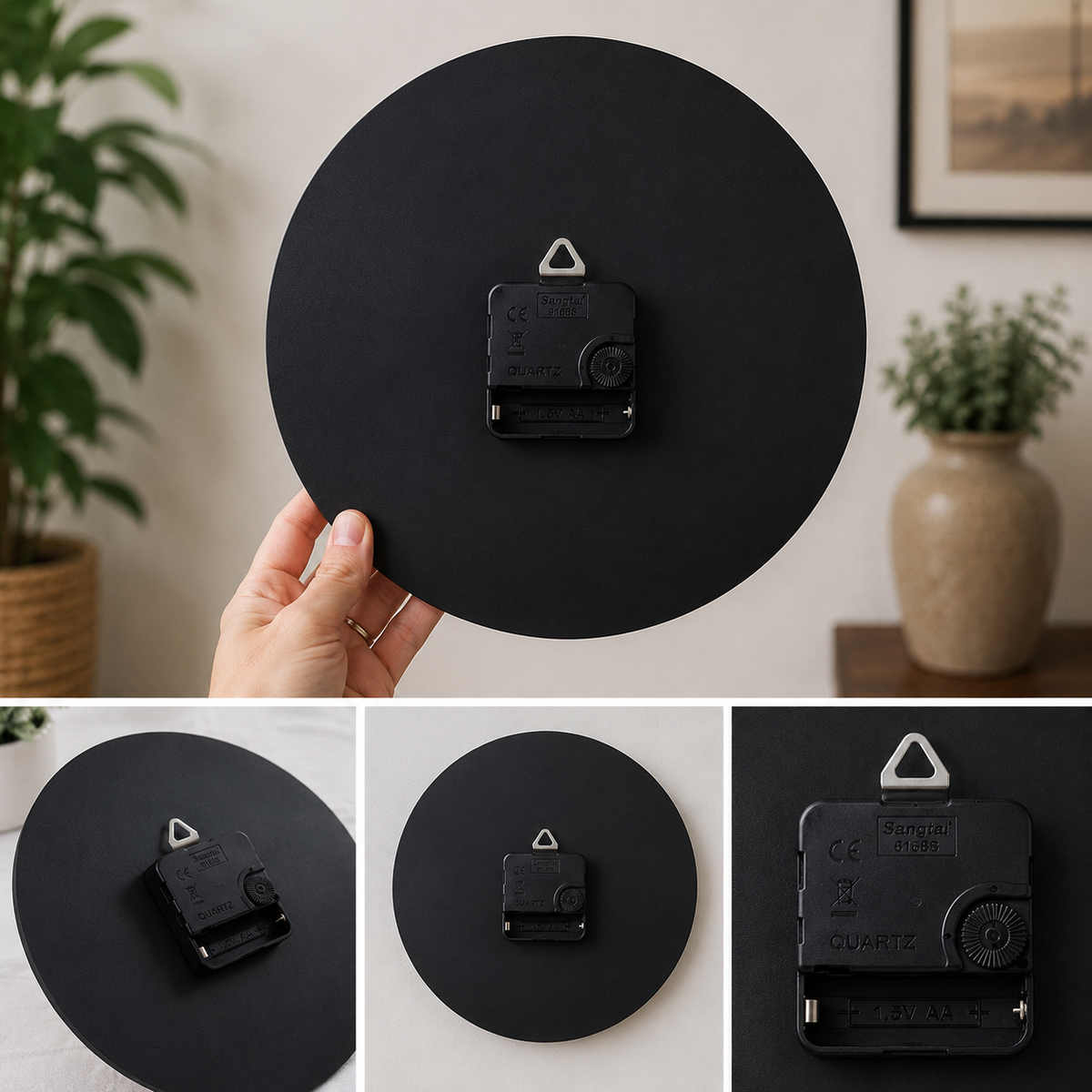 Cat & Moon Wooden Wall Clock