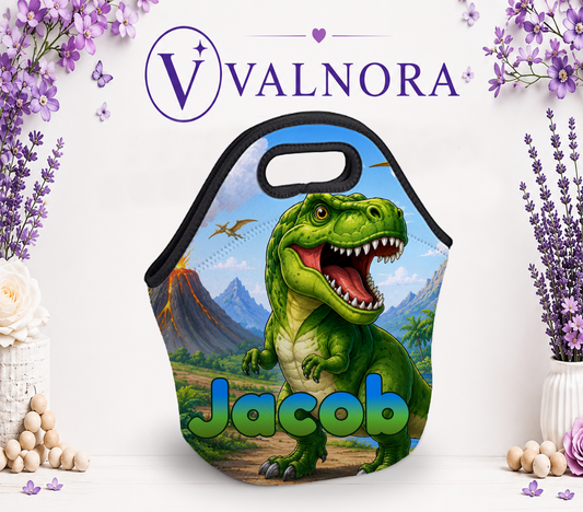 Personalized Dinosaur Lunch Bag with Name | Custom Kids Neoprene Lunch Box (Copy)