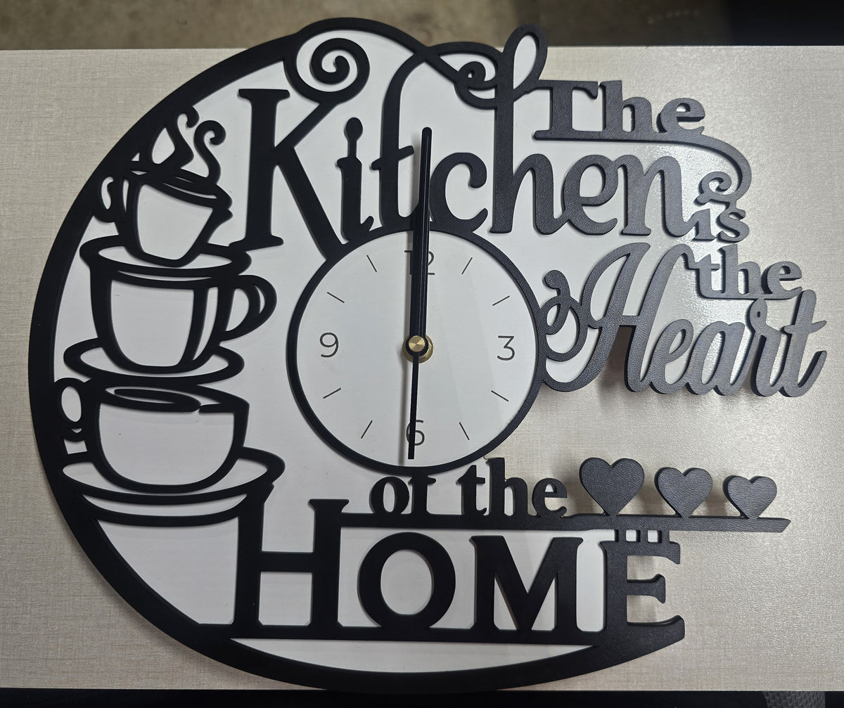 Kitchen Wall Clock – Home Is the Heart of the Home