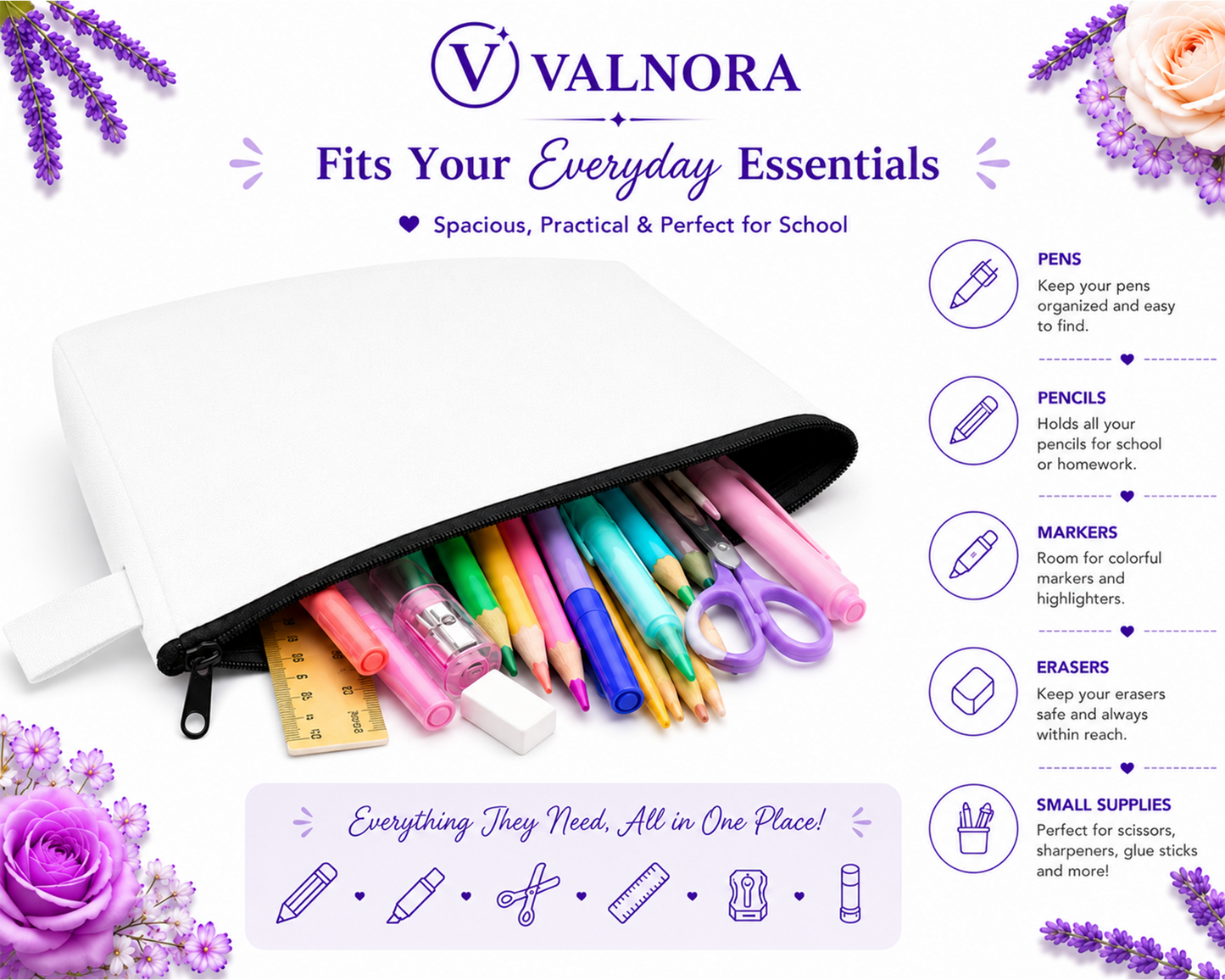 Personalized Mermaid Pencil Pouch | Custom Pencil Case for Kids