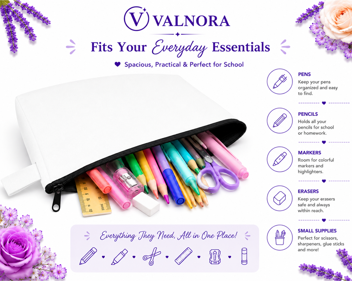 Personalized Space Pencil Pouch | Custom Pencil Case for Kids