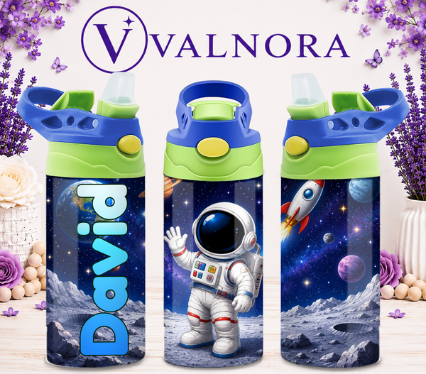 Personalized Space Kids Tumbler | Custom 12 oz Stainless Steel Cup