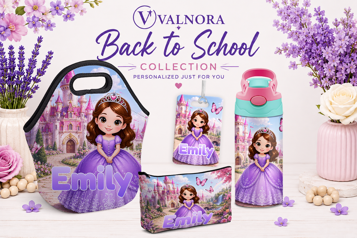 Princess Back to School Bundle | 4-Piece Personalized School Set