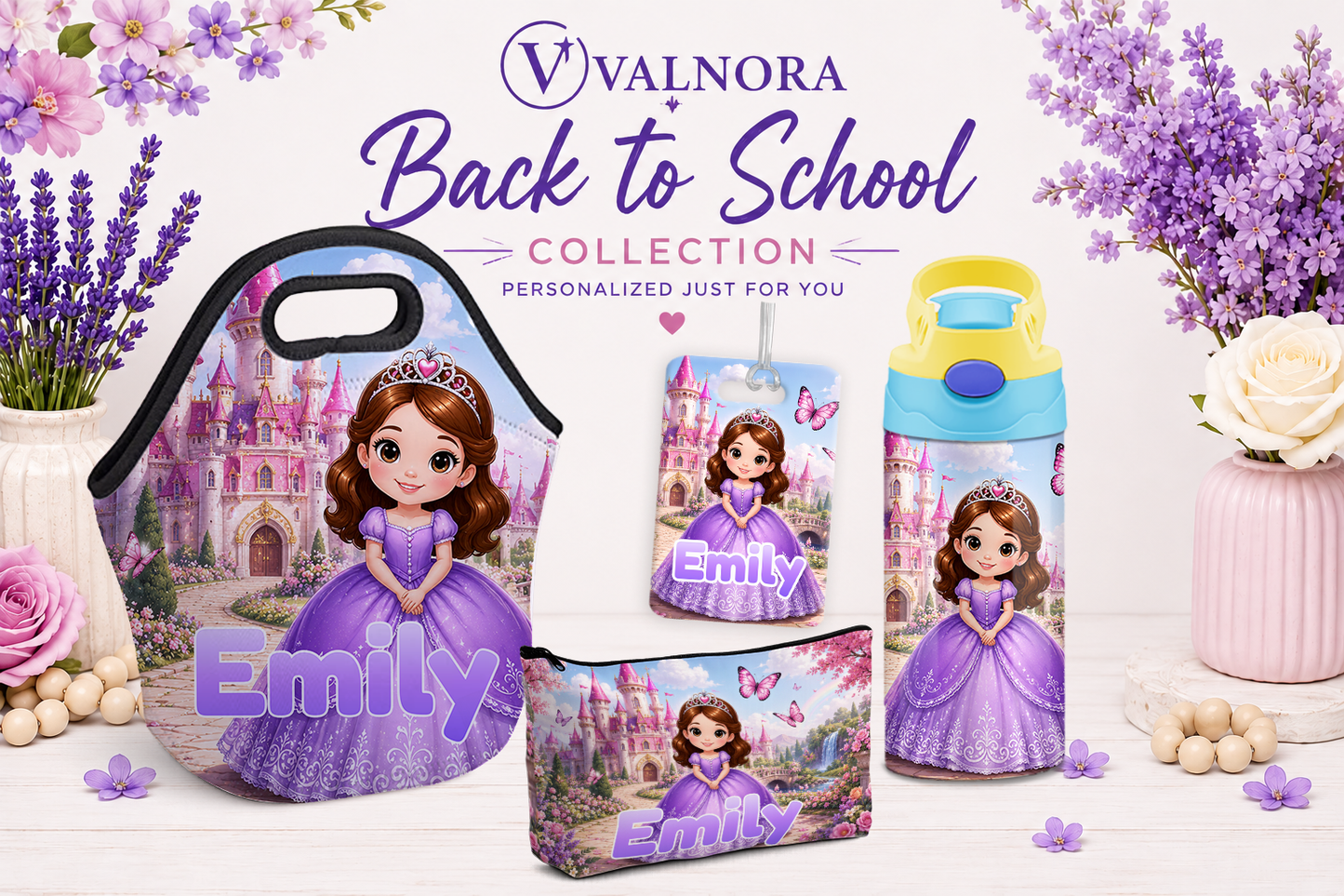 Princess Back to School Bundle | 4-Piece Personalized School Set
