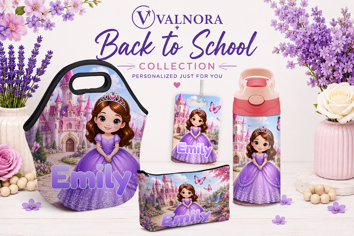 Princess Back to School Bundle | 4-Piece Personalized School Set