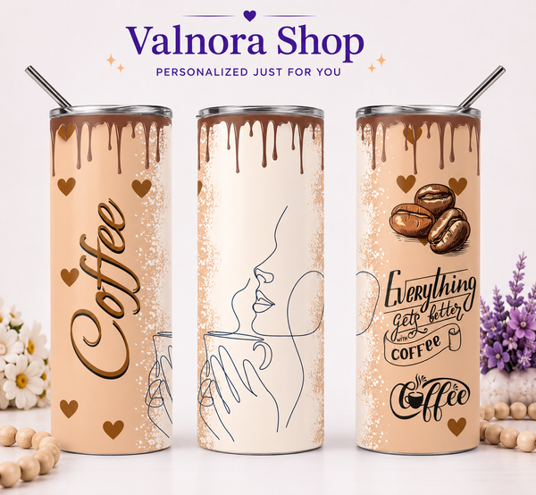 Coffee Lover 20oz Skinny Tumbler