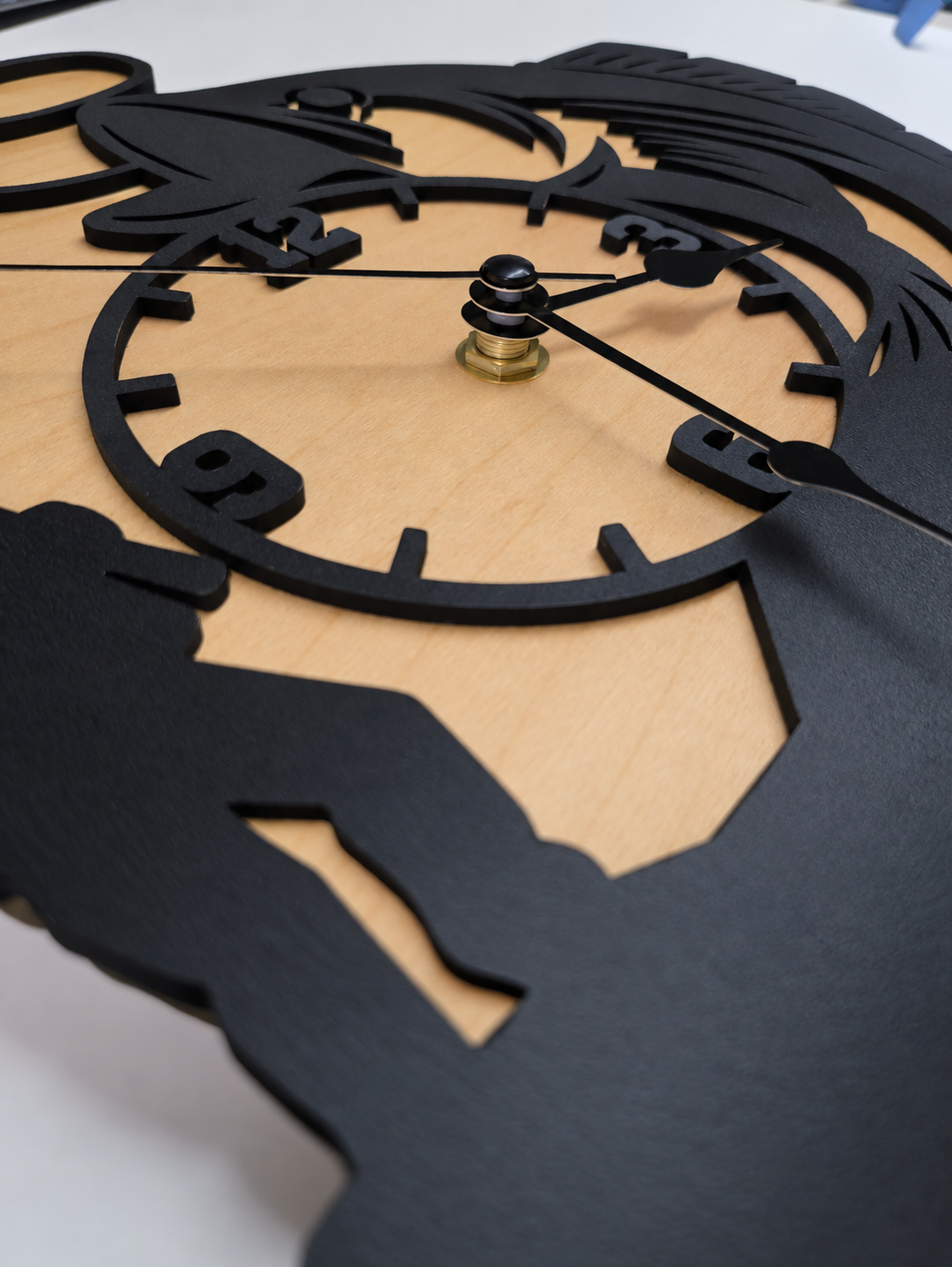 Fisherman Wooden Wall Clock – Handmade Fishing Decor