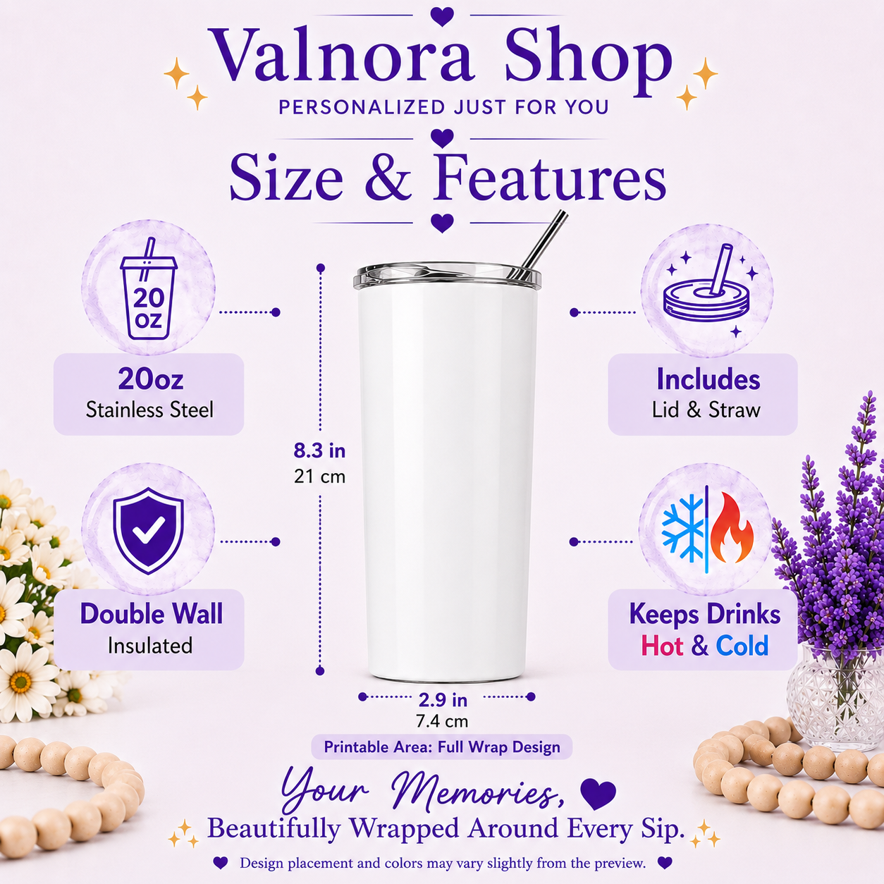Coffee Lover 20oz Skinny Tumbler