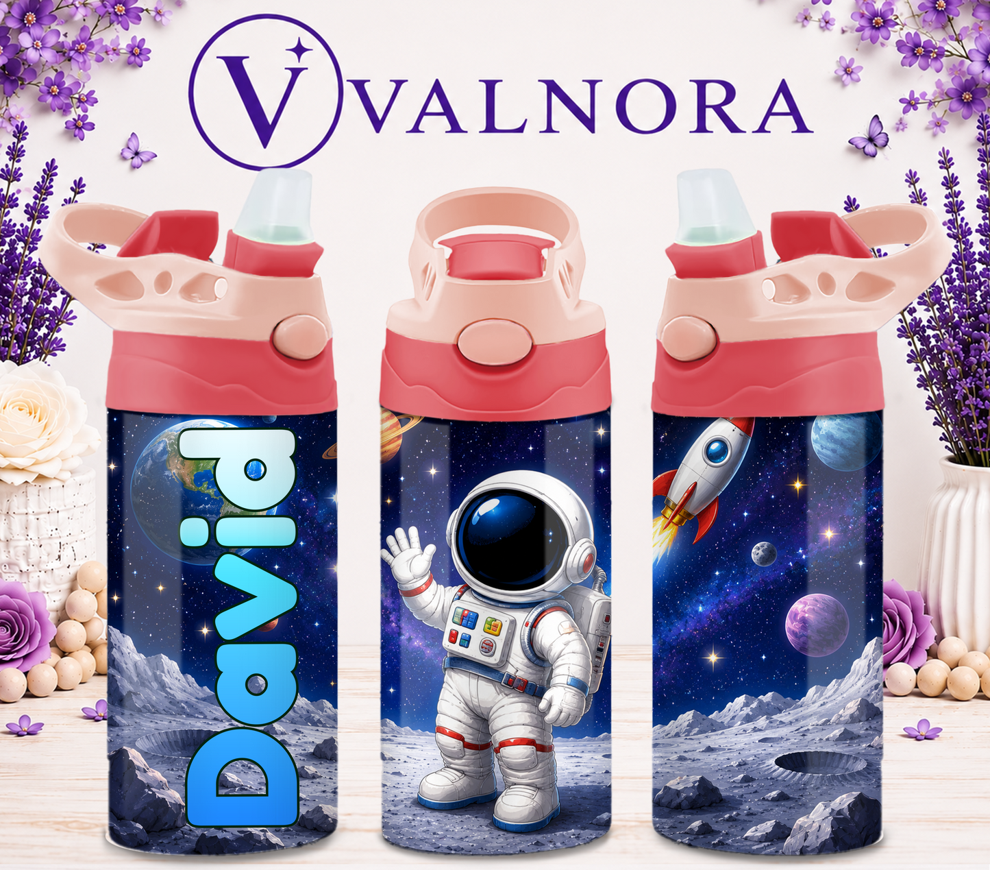 Personalized Space Kids Tumbler | Custom 12 oz Stainless Steel Cup