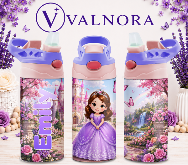 Personalized Princess Kids Tumbler | Custom 12 oz Stainless Steel Cup
