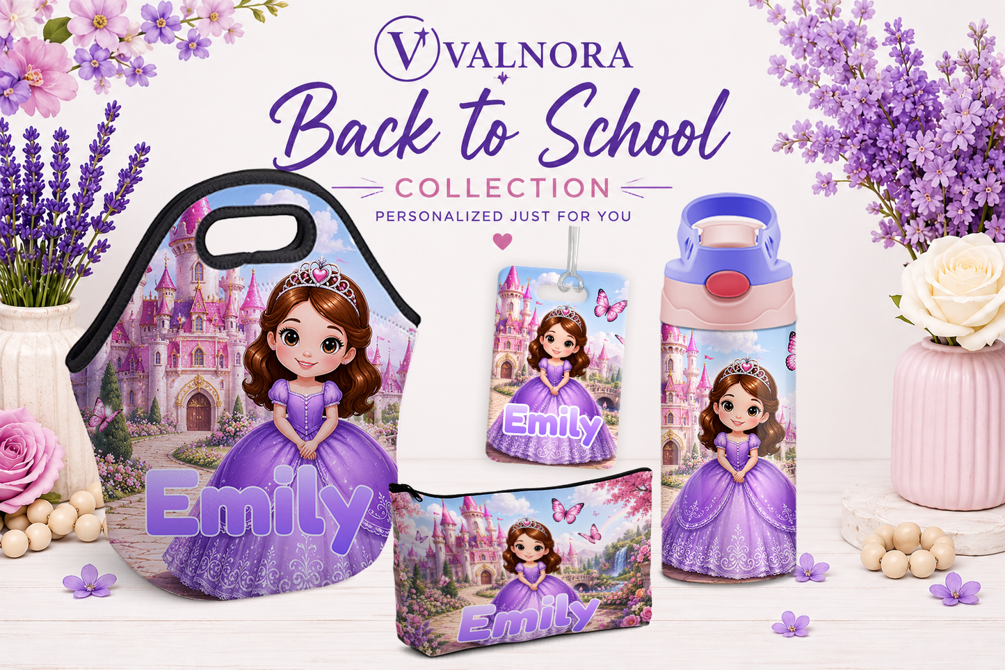 Princess Back to School Bundle | 4-Piece Personalized School Set
