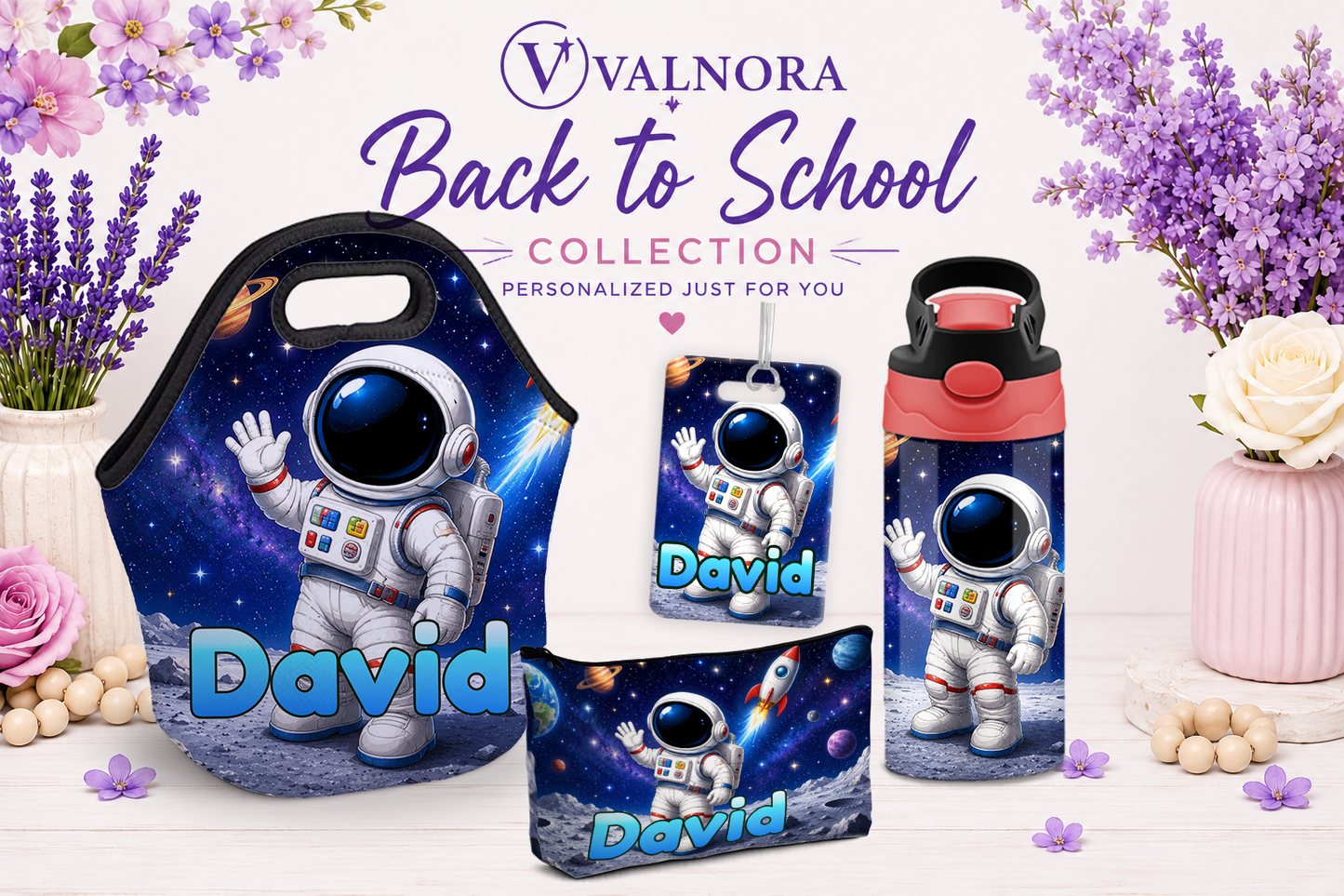 Space Back to School Bundle | 4-Piece Personalized School Set