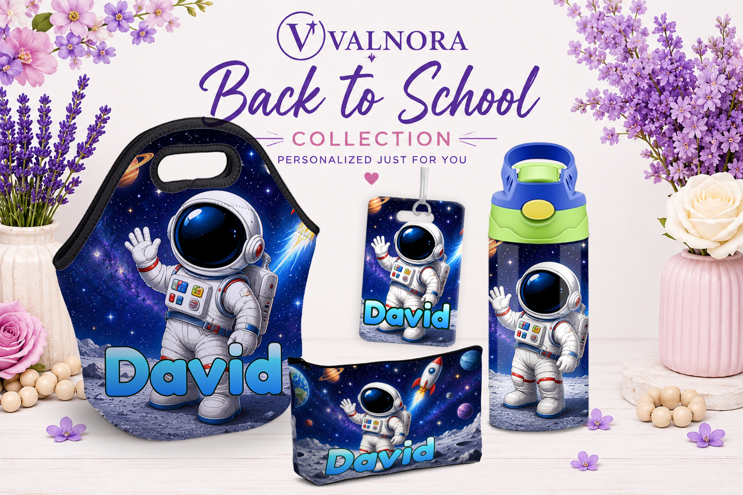 Space Back to School Bundle | 4-Piece Personalized School Set