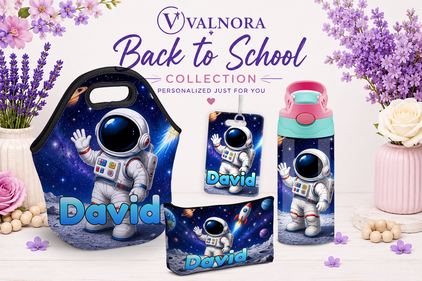 Space Back to School Bundle | 4-Piece Personalized School Set