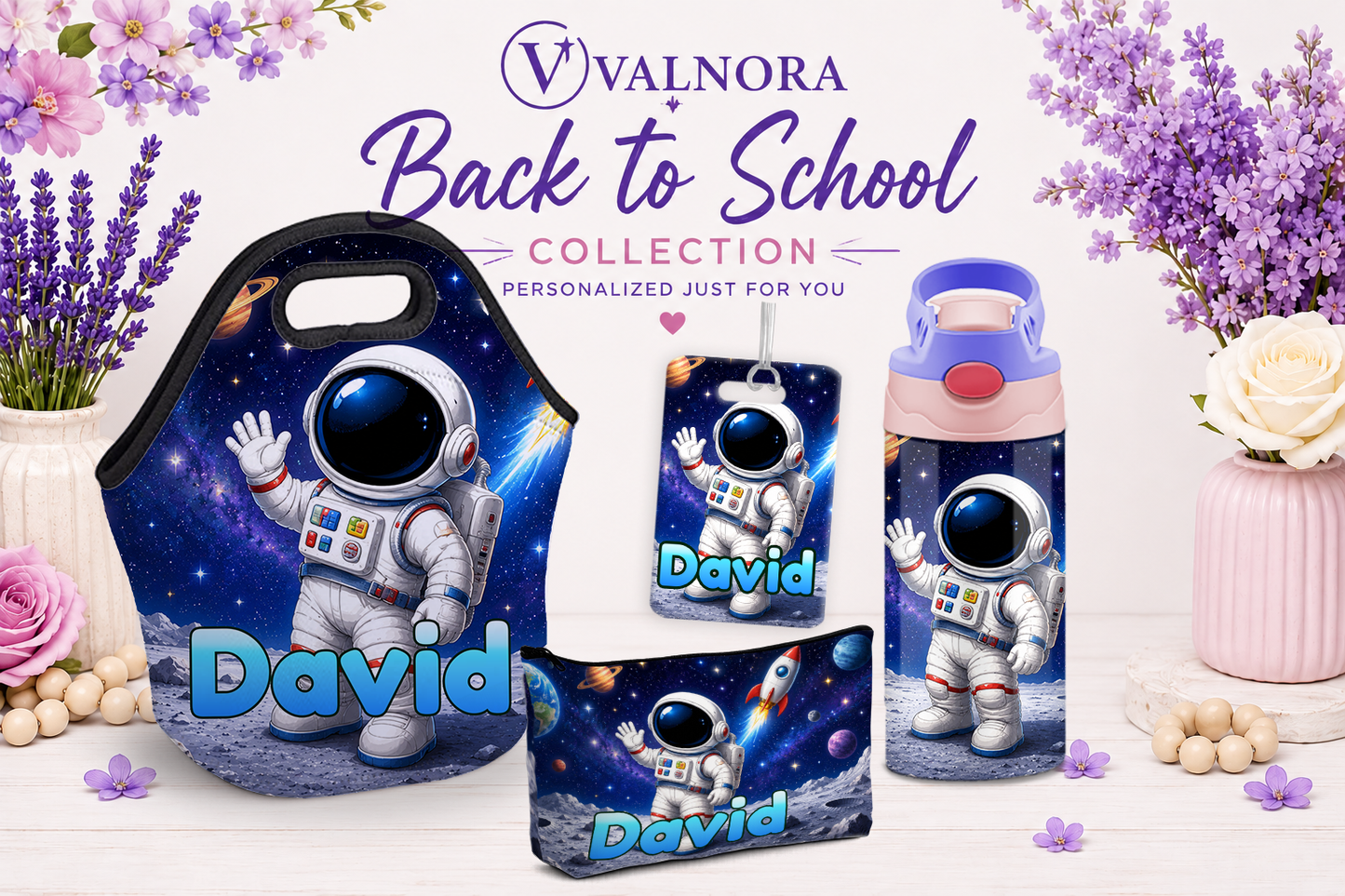 Space Back to School Bundle | 4-Piece Personalized School Set