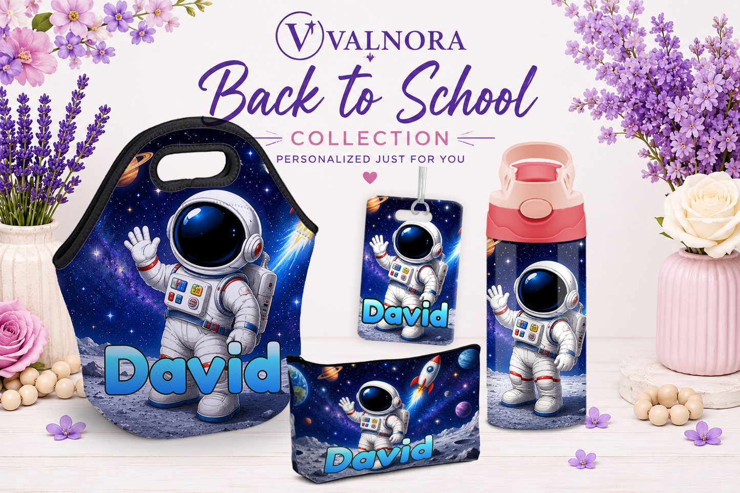 Space Back to School Bundle | 4-Piece Personalized School Set