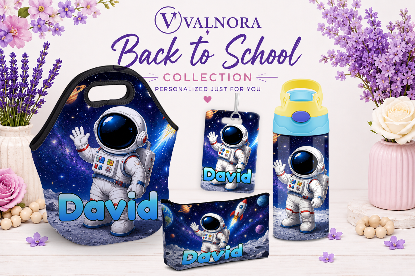 Space Back to School Bundle | 4-Piece Personalized School Set